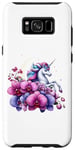 Coque pour Galaxy S8+ Licorne d'équitation Orchidée Garçons Filles Hommes Femmes Enfants Adultes