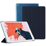 Coque de Protection 10,2" pour iPad 9th / 8th / 7e génération (2021/2020/2019) avec Fonction Veille/réveil Intelligente, Couverture de la Coque de Protection en polyuréthane et PC, Bleu foncé