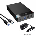 Boîtier HDD 3.5 ''2.5'' SATA vers USB 3.0, adaptateur, boîtier de disque dur externe, disque SSD 3.5 pouces, 5Gbps, 10 to, boîtier HDD pour PC--USB3.0 US Plug