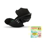 cybex GOLD Cloud G bilbarnstol i-Size Magic Black inkl. Pampers blöjor Premium Protection , storlek 2 Mini 4-8kg - Maxi Pack