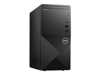 Dell Vostro 3910 - MT - Core i3 12100 / 3.3 GHz - RAM 8 GB - SSD 256 GB, HDD 1 TB - UHD Graphics 730 - GigE, Wi-Fi 6 - WLAN: Bluetooth, 802.11a/b/g/n/ac/ax - Ubuntu - monitor: ingen - svart - med 3-års ProSupport with Next Business Day On-Site Service