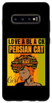 Galaxy S10+ Black Independence Day - Love a Black Persian Cat Girl Case