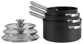 Ninja Zerostick Stackable 3 Piece Non Stick Pan Set