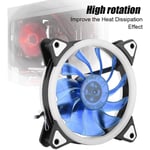 Dpofirs Premium Quiet Fan,120mm Light Loop RGB LED PWM Fan,Sleeve Bearing 120mm Silent Fan for Computer Cases, CPU Coolers, and Radiators,Low Noise Cooling Fan(蓝色)