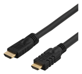 Deltaco DELTACO aktiv HDMI kabel Guldpläterade 10m - Svart