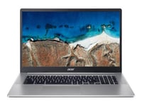 Acer Chromebook 317 CB317-1HT - Intel Celeron - N4500 / jusqu'à 2.8 GHz - Chrome OS - UHD Graphics - 8 Go RAM - 128 Go eMMC - 17.3" IPS écran tactile 1920 x 1080 (Full HD) - Wi-Fi 6 - gris titane - clavier : Français