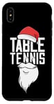 Coque pour iPhone XS Max Tennis De Table Chapeau De Noël Père Noël Ping Pong Tennis