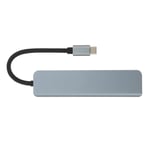 6 i 1 USB C Hub Typ C till HD Multimedia Interface USB3.0 USB2.0 PD Minneskort Lagringskort Multiport USB C Adapter Grå