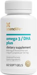 Xtend-Life Omega 3 DHA plus Fish Oil - 100% Pure Fishoil Natural Heart, Brain & 