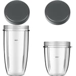 Cup Mug Jug Lids for NUTRIBULLET Blender Juicer 600W 900W 18oz 500ml + 32oz 1L