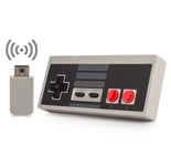 Langaton Play Gaming Controller NES mini Classic Edition, jossa on Wrireless Receiver Gamepad ja USB Harmaa yksittäinen pakkaus