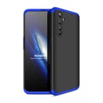 HAOTIAN Case for Realme X50 Pro 5G, Slim Fit Frosted TPU Silky Matte Finish Rubber Case, Ultra-thin Stylish Soft Silicone Shockproof Cover for Realme X50 Pro 5G, Blue/Black