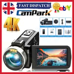✅4K Camcorders Video Camera 18X Digital Vlogging Camera LED Recorder for Youtube