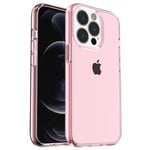 PC + TPU iPhone 14 Pro Deksel - Transparent Pink