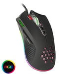 GameMax Razor Rainbow RGB LED Gaming Mouse USB Wired Programmable 7 Button 6400i