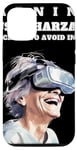 Coque pour iPhone 12/12 Pro Ancien panneau d'avertissement en réalité virtuelle Funny Grandma VR User Gamer
