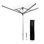 Minky Outdoor Rotary Airer, Alloy Steel, Silver, 60m
