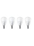 Philips LED-lyspære Mini-ball 5W/827 (40W) Frosted 4-pack E14