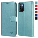 OCASE Samsung Galaxy S20 Plus Case, Premium PU Leather S20+ Phone case [TPU Inner Shell][RFID Blocking][Card Holder] Flip Wallet Cover Compatible with Samsung Galaxy S20 Plus 6.7 Inch-Mint Green