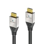 sonero® Premium 7,50m HDMI Cable, Câble HDMI Actif à Haut débit avec Ethernet, 4K / UHD / 60Hz, 18 Gbps, Noir