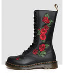Dr. Martens Dr 1914 Vonda Softy T Womens High Leather Boot - Black/Red - Size UK 6.5