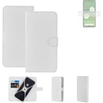 Protective cover for Google Pixel 7 Wallet Case white flipcover flipcase