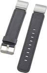 Peter Jäckel Bracelet en cuir véritable pour Fitbit Charge 2 Noir