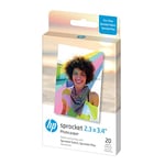 HP ZINK S2 Papier Photo (20 feuilles, 5,8 x 8,7 cm, dos autocollant) pour Sprocket Plus