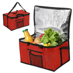 Extra Large Cooling Cooler Cool Bag Box Picnic Camping Food Ice Drink Red 26L