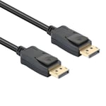 REALMAX® 2M DisplayPort Cable, DP to DP 4K@60Hz Audio And Video Adapter Male to Male Gold Plated High Speed Resolution Supports HDTVs, Display, Projector, Ethernet, 2160p, HD 1080p, Monitor – Black