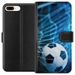 Apple iPhone 8 Plus Musta Lompakkokotelo Fotboll