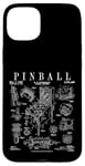 Pinball Arcade Gaming Machine Vintage Gamer Imprimé Brevet Coque pour iPhone 15 Plus