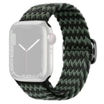 SKALO Flätat tygarmband Apple Watch Ultra 2 49mm - Grön-Svart