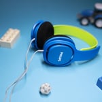 Philips SHK2000 On-Ear Barnhörlurar med sladd, blå/grön