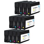 12 Ink Cartridges (Set) for HP Officejet 6100 6600 6700 7110 7510 7610 7612