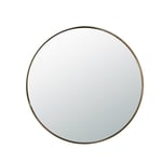 Miroir rond en laiton -L80,000 x l80,000 x h2,500 cm - Or - Métal