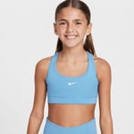 Nike Dri-FIT Swoosh Sports BH M 137-146 Blå för löpning och träning