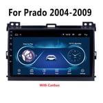 Stéréo Voiture Autoradio Navigation GPS Lecteur Mirrorlink- pour Toyota Land Cruiser Prado 2004-2009, avec Bluetooth Android WiFi FM USB Nav 2 Din + 1 g 16g 9 Pouces