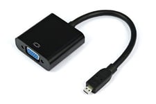 Temium Connectique Audio / Vidéo Adaptateur Micro HDMI M vers VGA F Noir