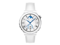 Huawei Watch GT 3 Pro - 43 mm - vit keramik - smart klocka med rem - läder - vit - handledsstorlek: 130-190 mm - display 1.32 - Bluetooth - 50 g