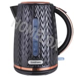 NEW Fabulous Textured Kettle 1.7L Back & Copper with Water Level Kitchenware