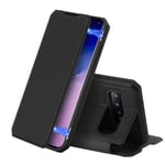 DUX DUCIS Case for Samsung Galaxy S10, Premium Leather Magnetic Closure Flip Case Compatible with Samsung Galaxy S10 Cover (Black)
