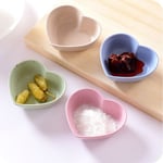 Heart Shape Fruit Snack Sauce Bowl Kids Feed Food Container Tabl Pink