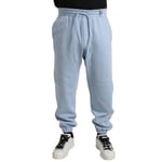 DOLCE & GABBANA Pants Jogger Light Blue Cotton Sweatpants Men IT48/W34/M 650usd