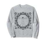 Zallij Vitruvian Man Leonardo da Vinci Moroccan Art Sweatshirt