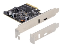 Delock - USB-adapter - PCIe 3.0 x4 lav profil - USB 3.2 Gen 2x2 x 1 + USB-C with Power Delivery x 1