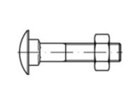 Toolcraft To-9974991 Runde, Flade Skruer M20 240 Mm Udvendig Sekskant Din 603 Stål Galvaniseret 10 Stk