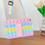 Trolsk iPad mini 5/4 Kids Bubble Rainbow Case with strap