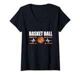 Womens Leave it all on the court Basketball V-Neck T-Shirt