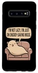 Coque pour Galaxy S10 Funny Animal I'm Not Lazy I'Am Just On Energy Saving Mode